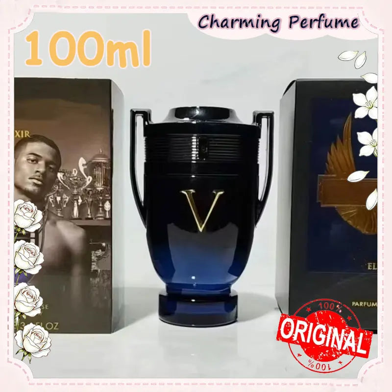 100ML Victory Men's Perfume EDP, Woody Aquatic Notes, Fresh Ocean Fragrance Spray Gift For Men 3.4 Oz Parfum Intense Cologne -