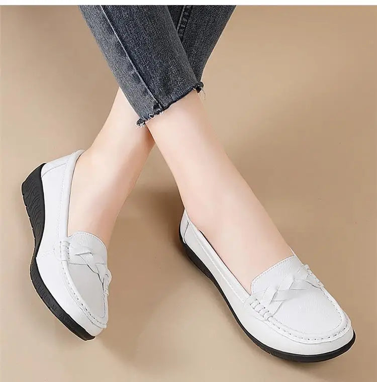Genuine Leather Women Flats -