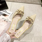 Baotou Half Drag Female Outside Wearing 2025 Summer New Fairy Wind Thin Heel Sandals High Heel Muller Slippers Slippers Women -