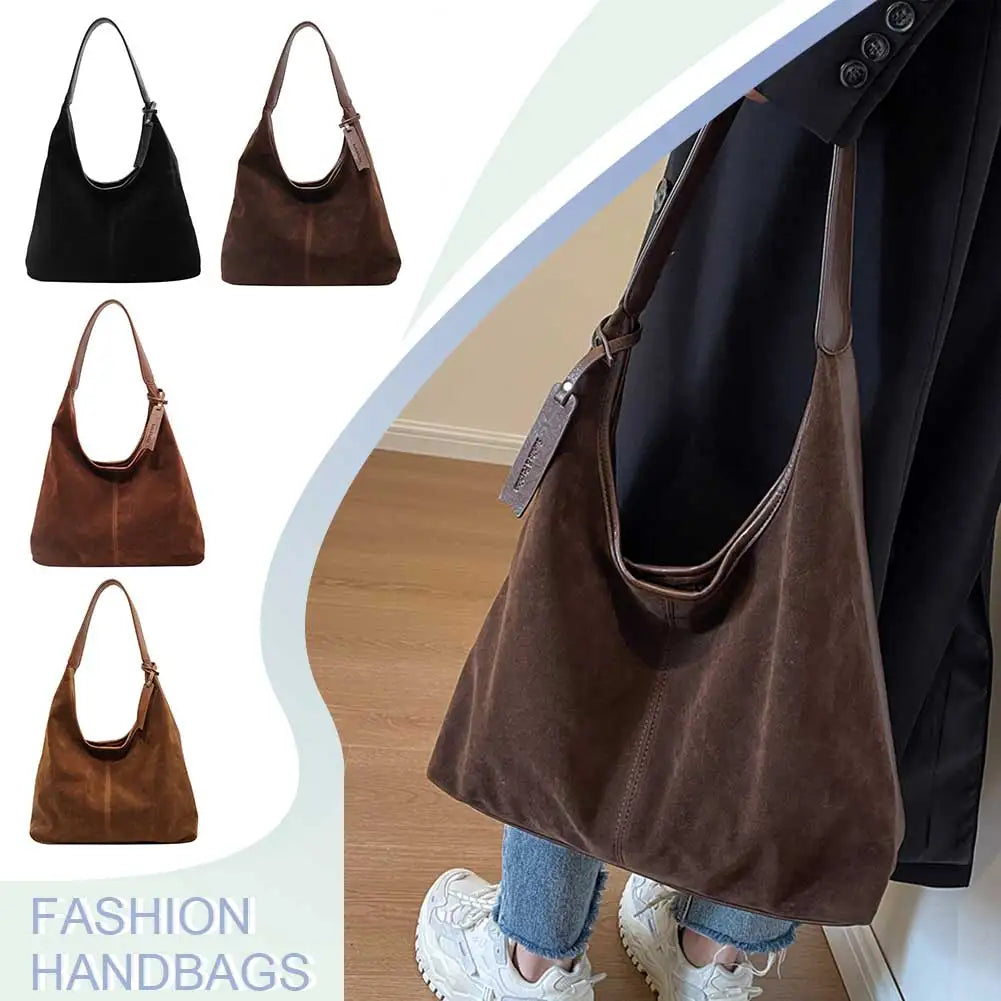 Elevate your style with this vintage shoulder bag, featuring a solid color design and large capacity. Perfect for the autumn-winter season, this handbag offers both fashion and functionality for your everyday essentials. -