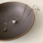 Women Long Necklace With Single Pearl -