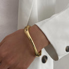 3PCS Set Stainless Steel Round Smooth Bangles -