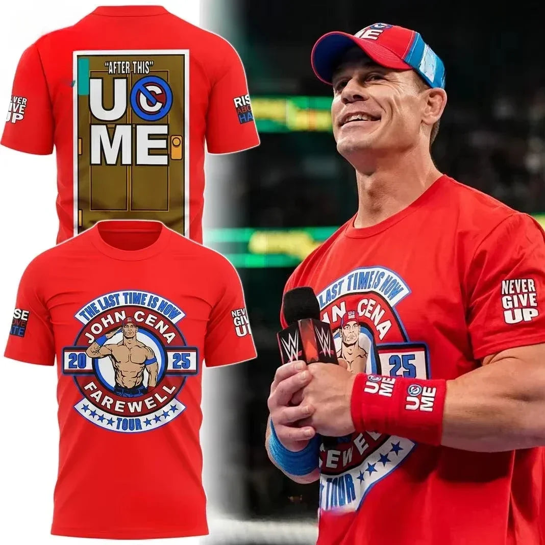 John Cena Wrestling Men's T-Shirt Summer Outdoor Sports Fitness Unisex Tops Casual O-Neck Short Sleeve Tee Casual Men Clothing -