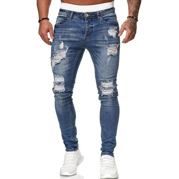 New Men's Ripped Slim Fit Jeans -