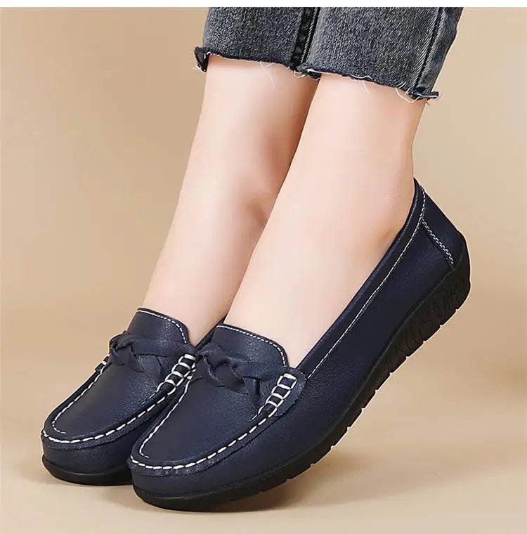 Genuine Leather Women Flats -