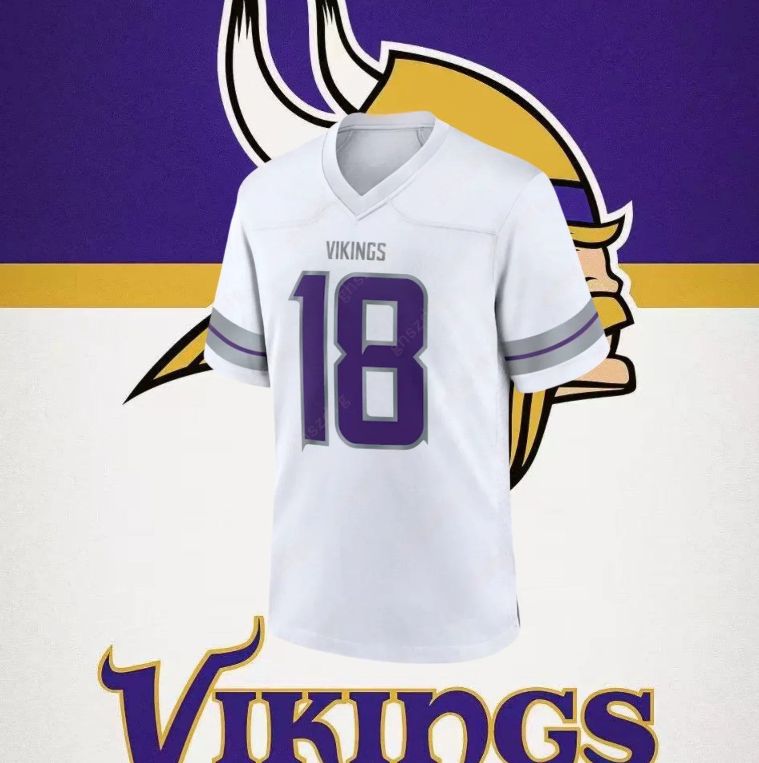 Men and Women Jersey Justin Jefferson Vikings Game Jersey #18 -