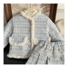 Children's Clothing Sets Tweed Scented Suit Fleece Coat + Pleated Skirt 2pcs Sets Baby Girl Clothes Kids Clothes 2 To 7 Years -