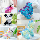 Dress your pet in adorable dinosaur-themed clothes to keep them warm and cozy. -