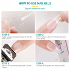 Nailpop Nail Glue 2/5PCS Strong Adhesive Fast Drying Long Lasting Transparent Acrylic Glue for Artificial Nails Nail Art Tools -