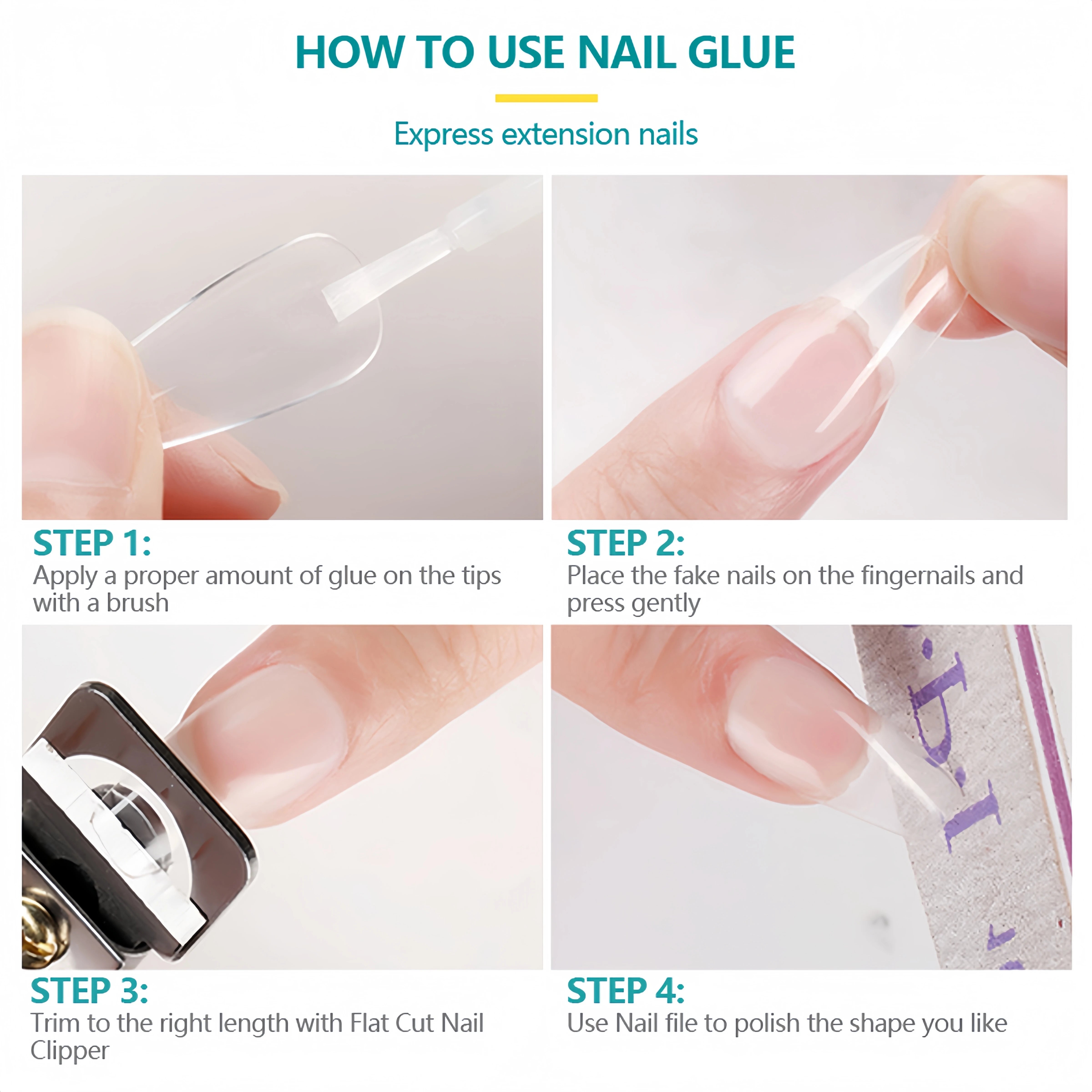 Nailpop Nail Glue 2/5PCS Strong Adhesive Fast Drying Long Lasting Transparent Acrylic Glue for Artificial Nails Nail Art Tools -