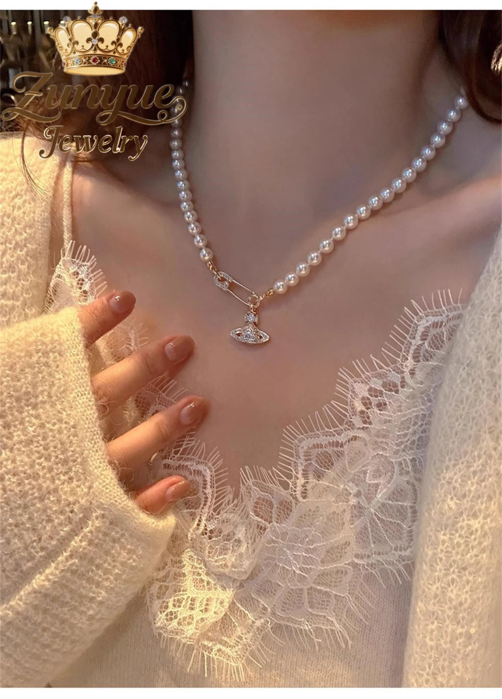 Natural Freshwater Pearl Necklace Exquisite High-end -