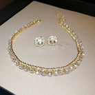 Green Necklace & Stud Earrings -