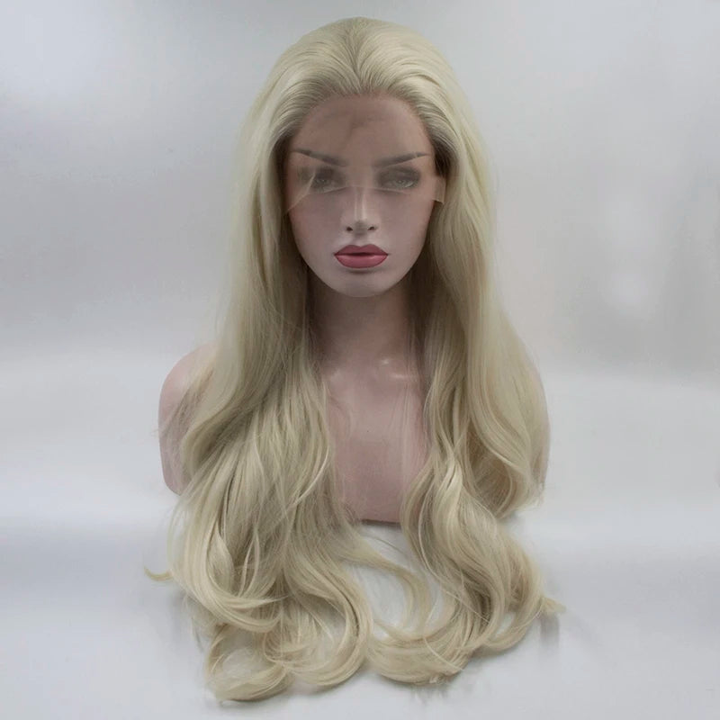 Make a statement with this purple and blonde loose wave 13x4 lace front wig—vibrant, stylish, and designed for a natural, flawless look! -