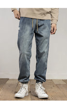 Classic Washed Blue Denim Jeans for Men -