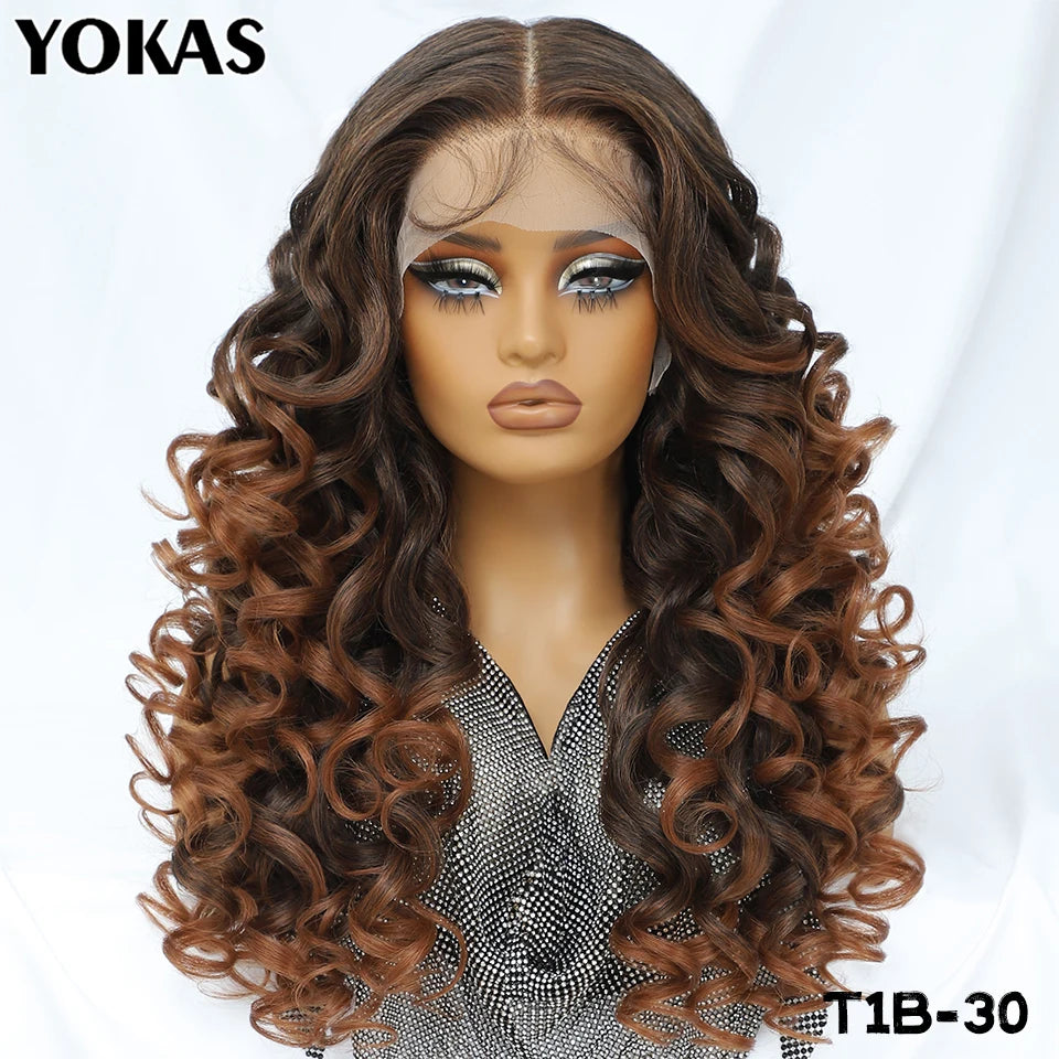 Achieve a stunning look with this Latisha curly 13x6 lace frontal wig. Featuring pre-plucked hairline and baby hair, this wig offers a natural and stylish appearance for a flawless finish. -