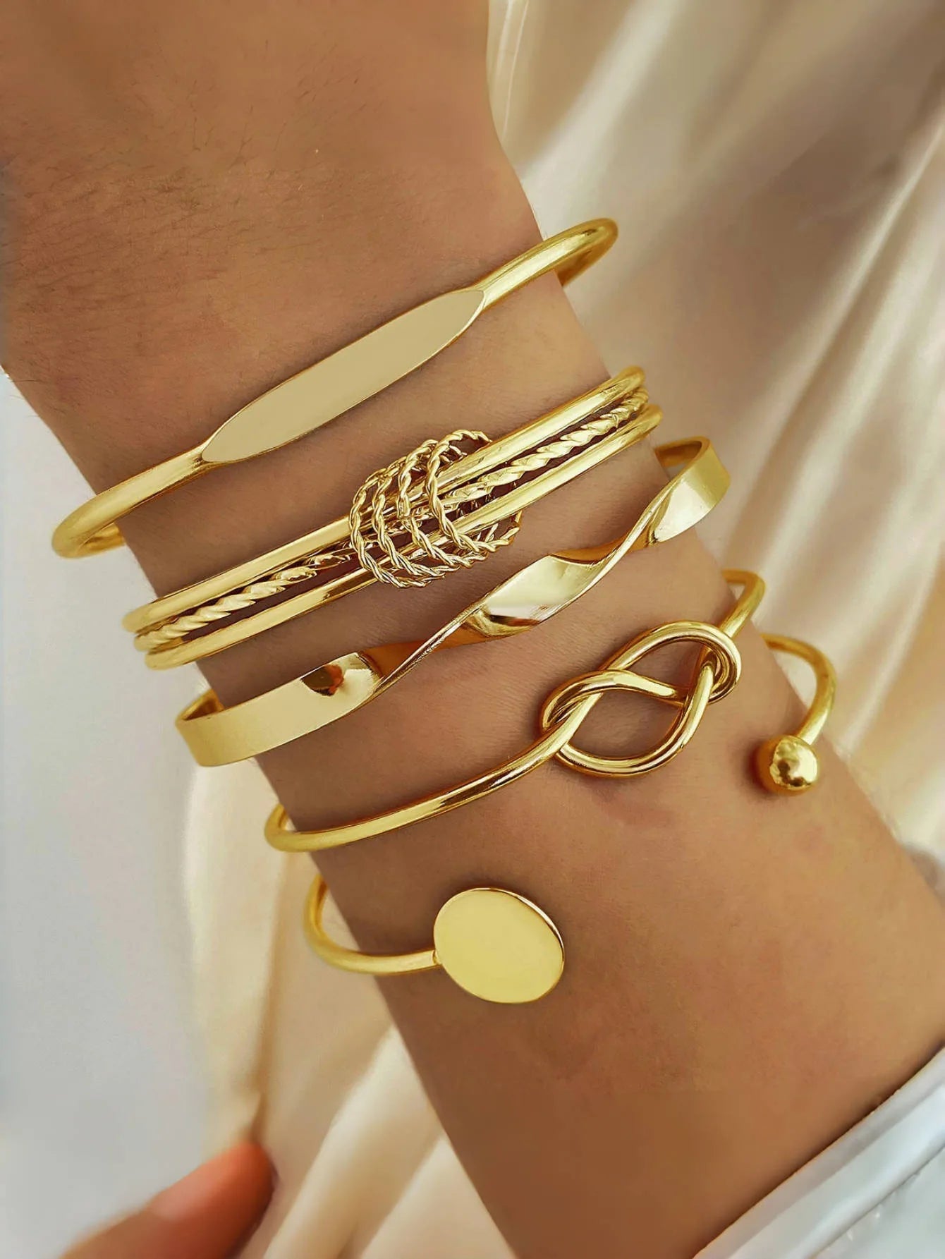 Twisted Knot Bracelet Set -