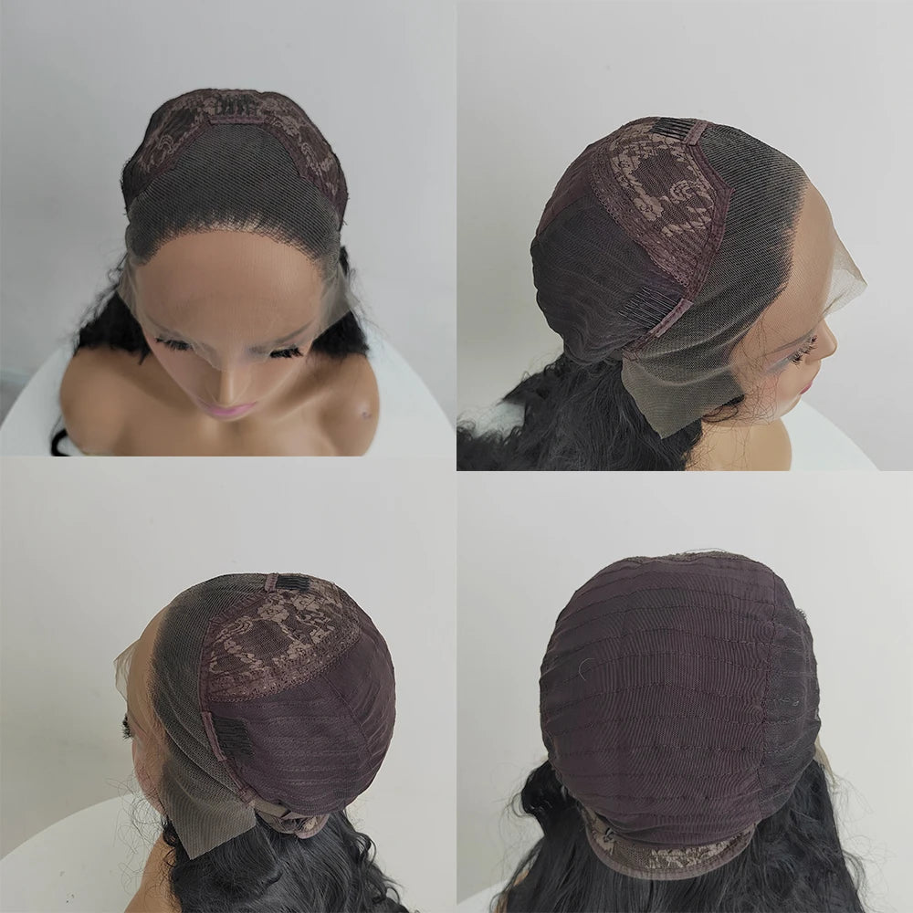 Transform your look with this ginger orange wavy hair synthetic lace front wig. With a soft and heat-resistant design, this 26-inch long wig is glueless, preplucked, and perfect glueless. -