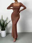 Women's Mid-Length Knitted Dress -