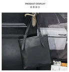 Soft Leather Tote Bag for Men Japanese Korea Style Business Casual Street Handbag Male Large Capacity Zipper Laptop Underam Bags -