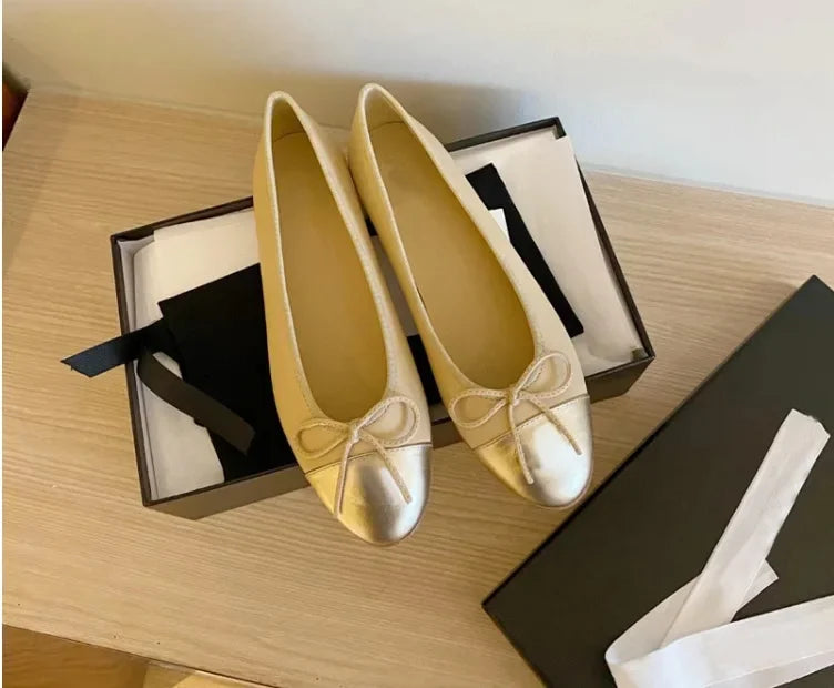 Women's Flat Shoes Knot Design -