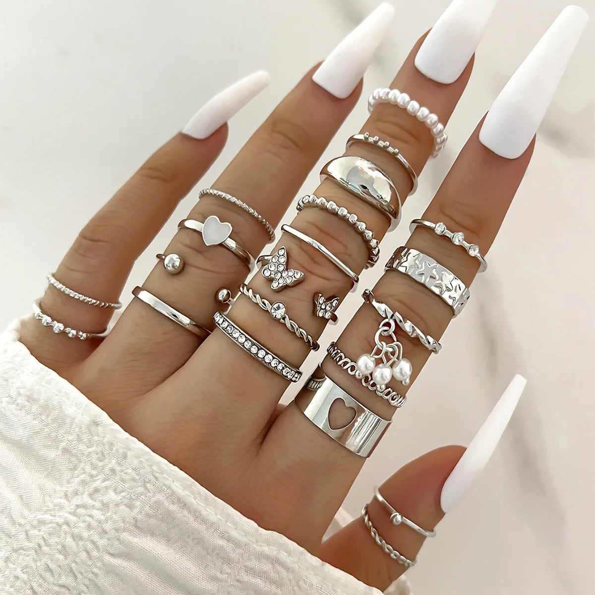 Wave Joint Rings Set (Women) -