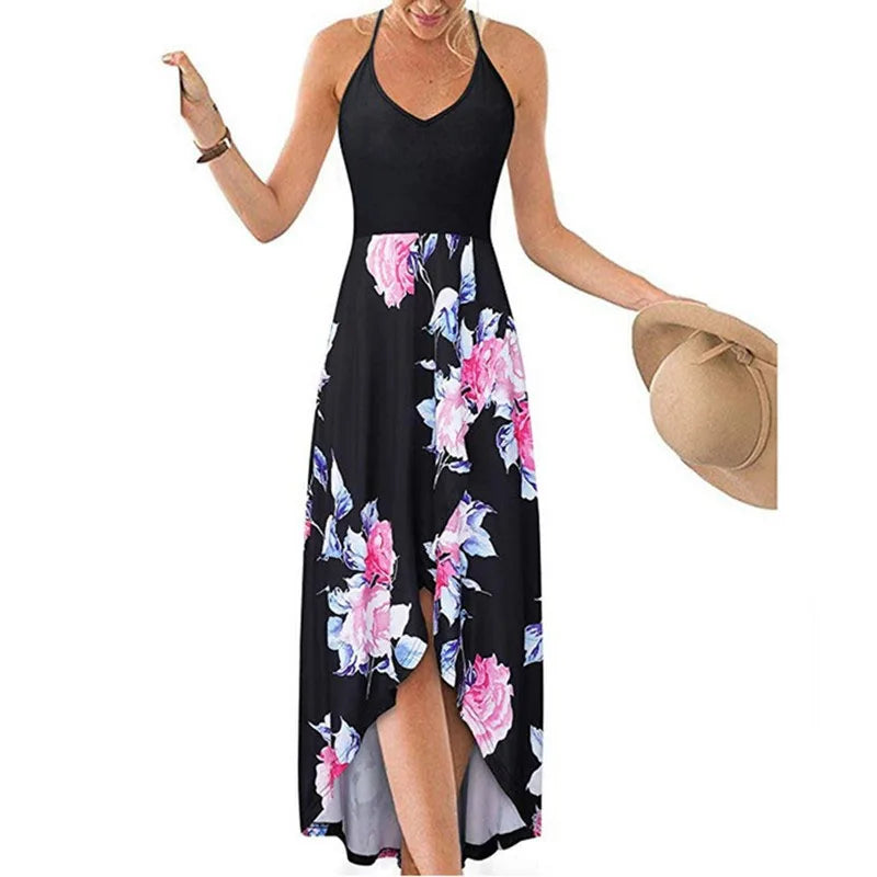 Casual Printed Summer Long Dress -