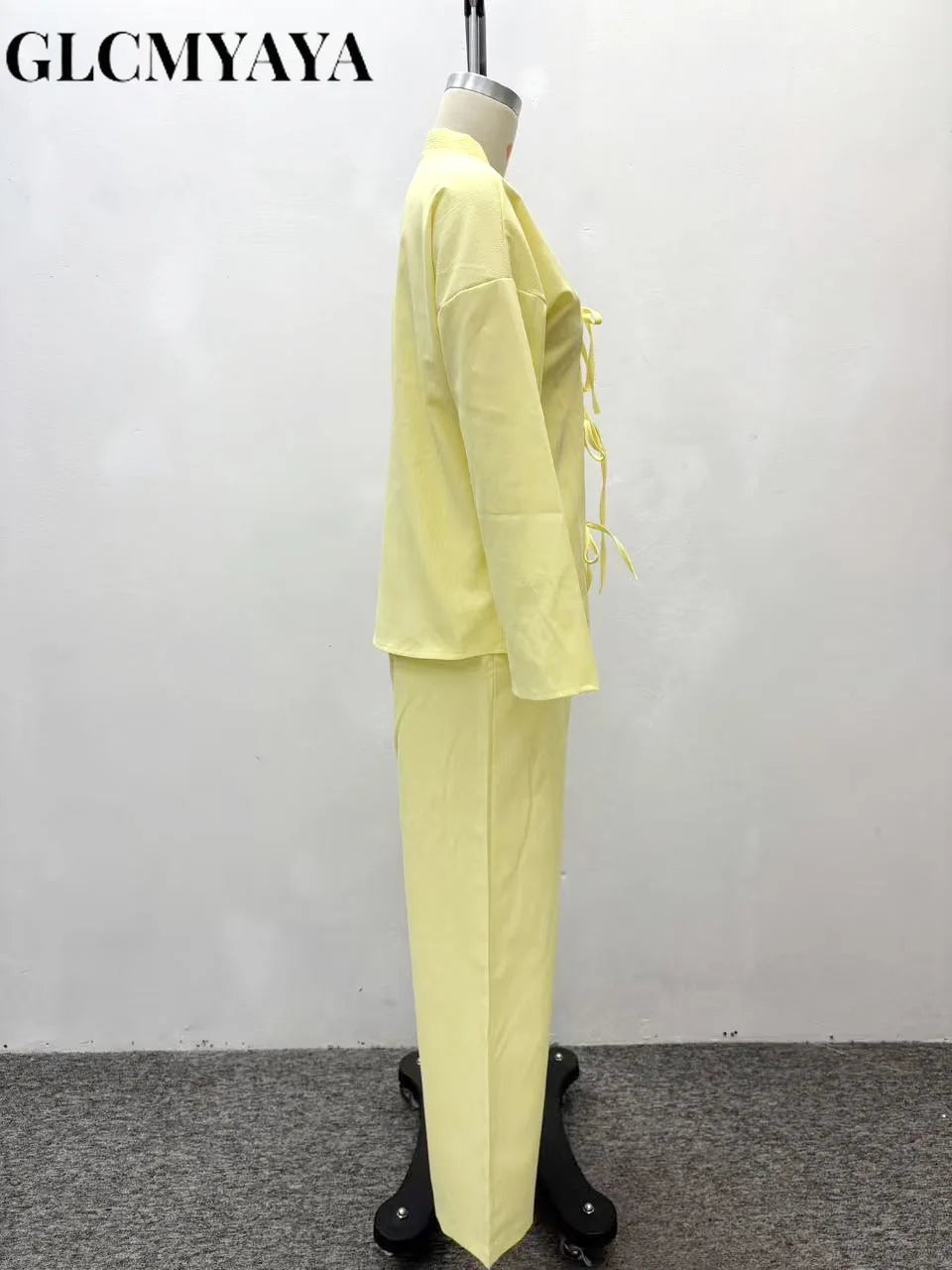 Wide Leg Pants Suit -