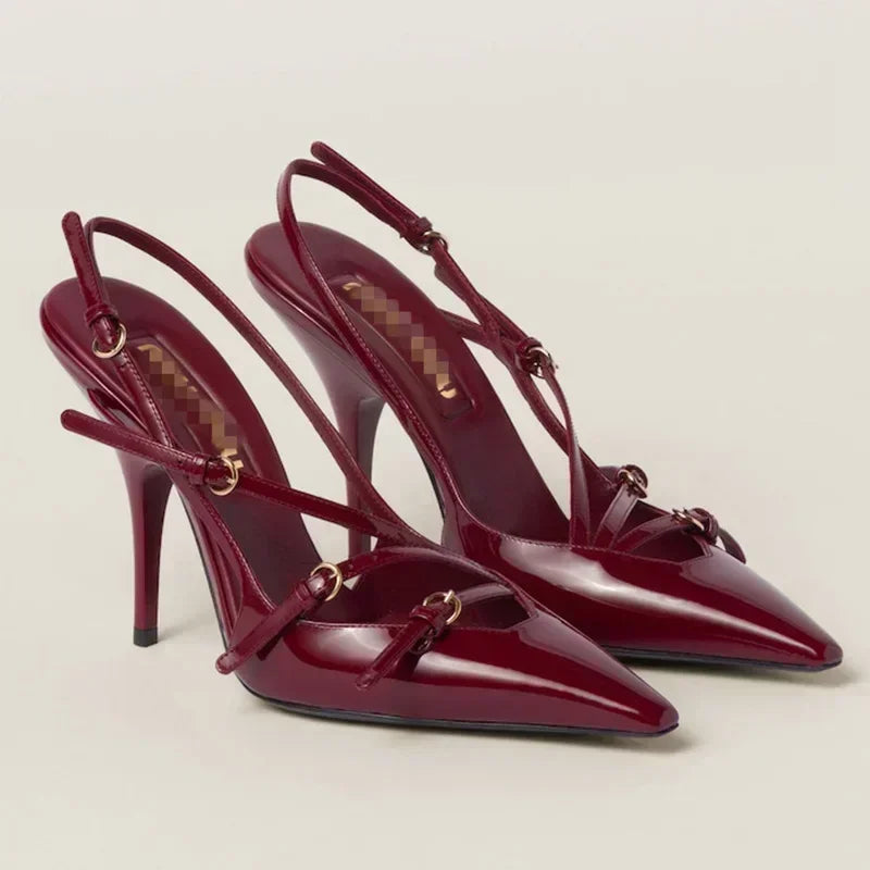 High Heels Pointed-toe Back Loop -