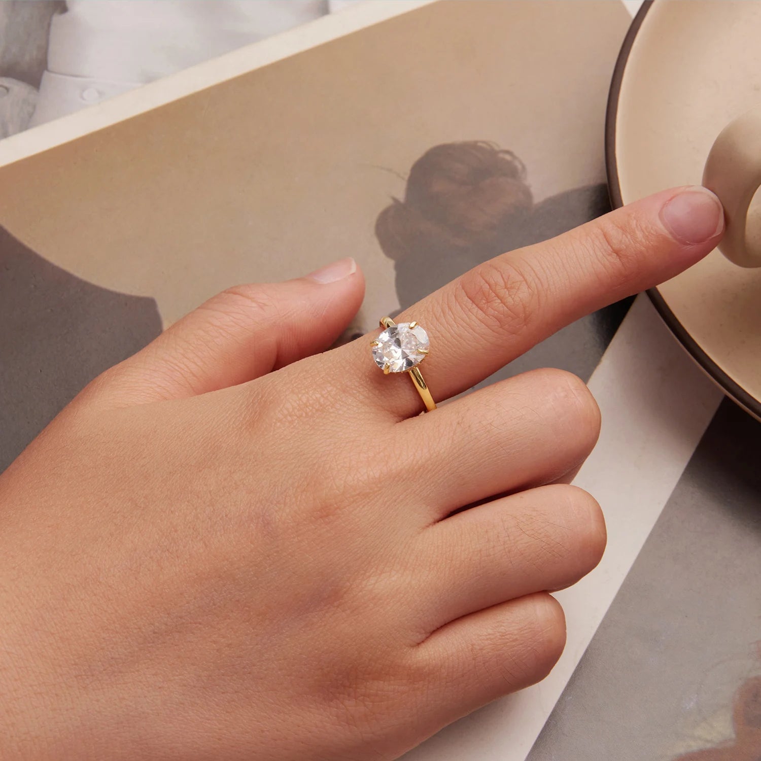 3.5CT Oval Cut Ring -