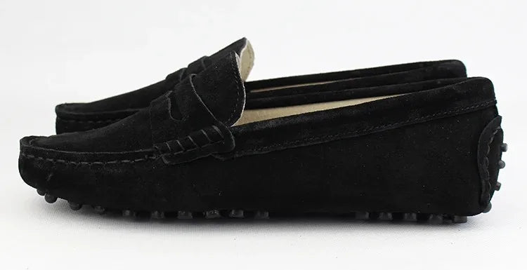 100% Genuine leather Women flats Fashion Handmade Women Casual leather shoes Leather Moccasin Women Driving Shoes Loafers -