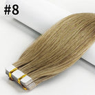 Tape In Human Hair Extensions Natural Straight Hair Extensions 1B Black Brown Blonde 100% Remy Skin Weft Adhesive Glue On -