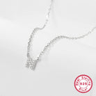 Sterling silver light luxury exquisite letter pendant necklace -