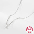 Sterling silver light luxury exquisite letter pendant necklace -