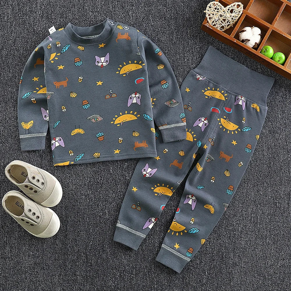Children Pajamas Set High Waist Set for 1-6 Years Old -