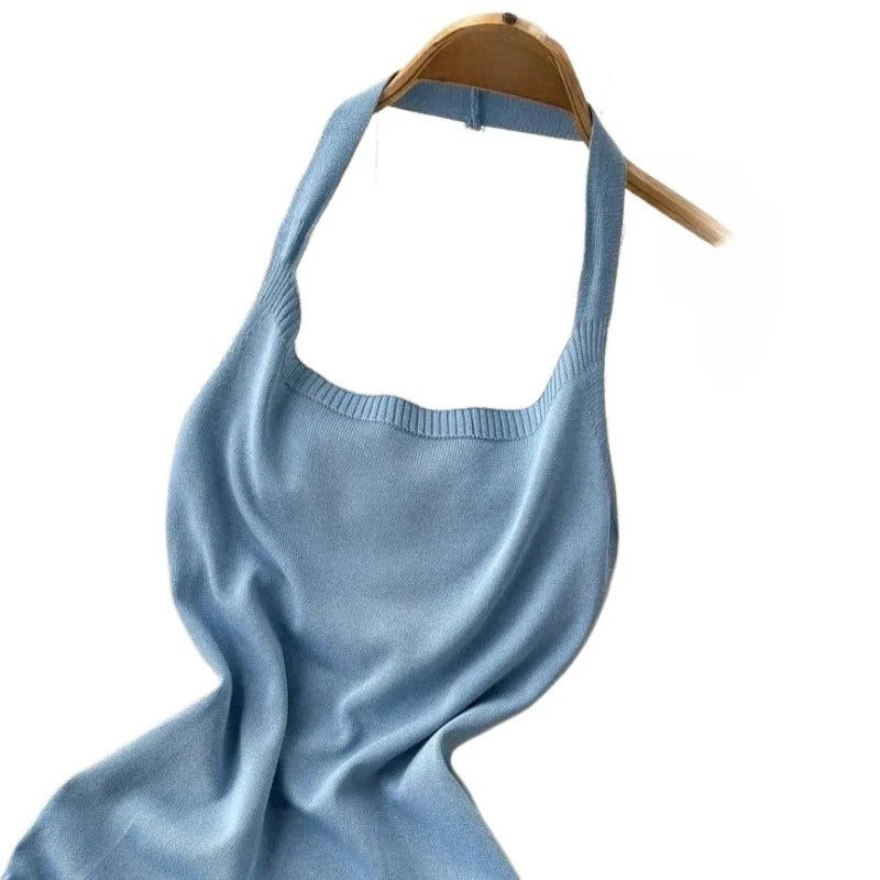 Blue Halter Dress -