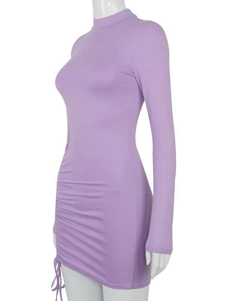 Long Sleeve Turtleneck Dress -