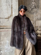 Solid Faux Fur Coat Women -