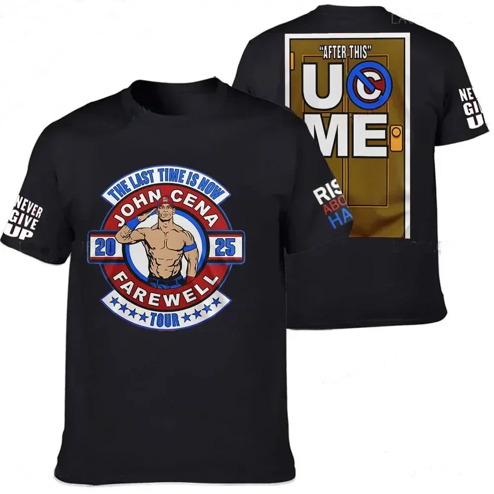 John Cena Wrestling Men's T-Shirt Summer Outdoor Sports Fitness Unisex Tops Casual O-Neck Short Sleeve Tee Casual Men Clothing -