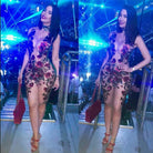 Sexy See through Mesh Red Sequin Mini Summer Dress Women Night club outfits cocktail Dresses Party wrap bodycon Dress vestidos -