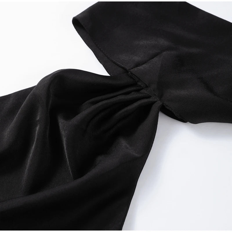 Elegant Ribbon Halter Dress -