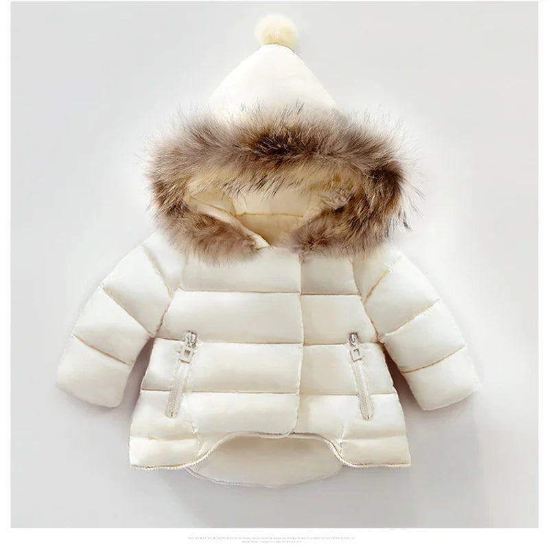Keep your little one snug and stylish this winter with our new warm down jacket—perfect for baby girls and boys! -