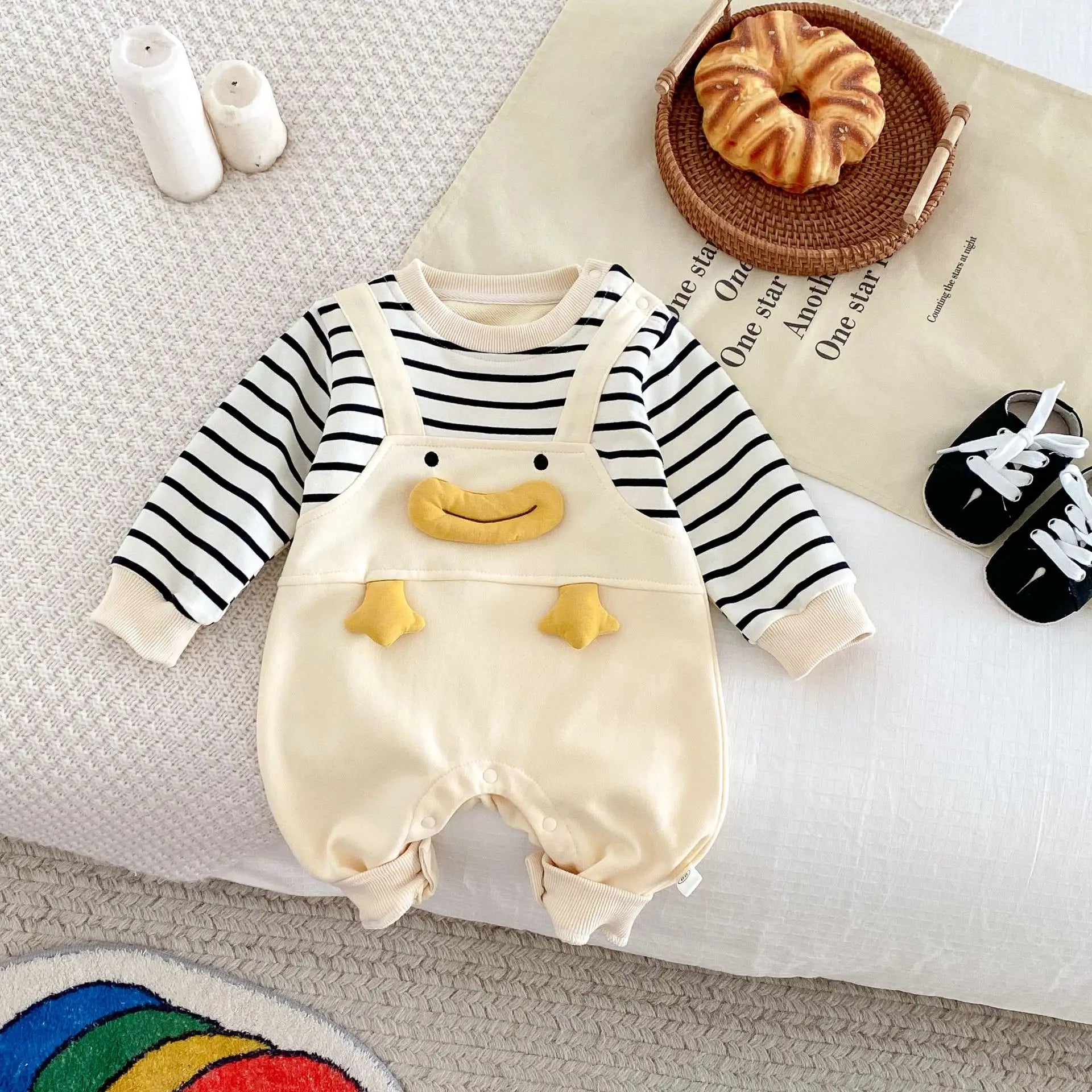 Keep your little one comfy and adorable with these baby rompers—cute jumpsuits perfect for babies aged 0-2 years! -