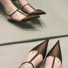 Brand Shoes for Women Sexy Pointed Toe Women's Sandals Comfortable Low Heel Trendy Sandal Simple Versatile Large Size Pumps -