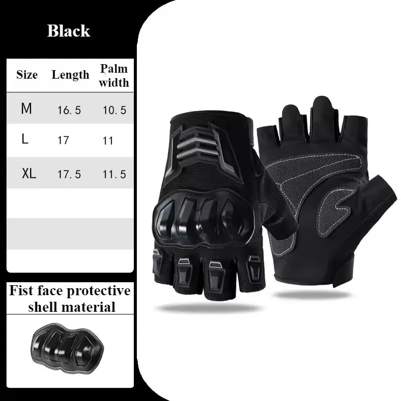 Breathable Motorcycle Gloves Half Finger -