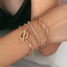 4pcs Cuban Chain Bracelets -