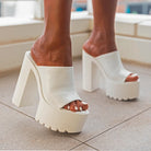 Eilyken Designer Open Toe Women Slippers Fashion Platform Concise Gladiator Party Shoes Female Square High Heels Sandals -