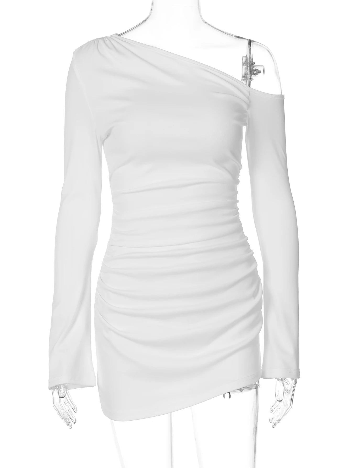 Shoulder Long Sleeve Mini Dress -