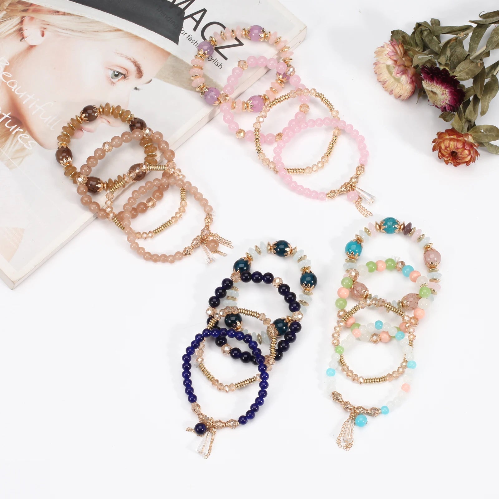 Stackable Bead Bracelets -
