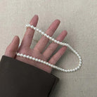 Vintage White Pearl Chain Choker Necklace -