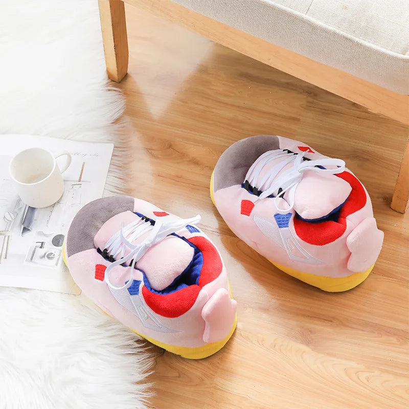 Unisex Winter Warm Home Slippers Women/Men One Size Sneakers Lady Indoor Cotton Shoes Woman House Floor Sliders Ladies Slippers -